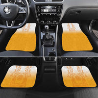 Philippines Barong Style Car Mats with Polynesian Art and Leaf Motif Yellow Color LT03 Set 4pcs Yellow - Polynesian Pride