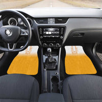 Philippines Barong Style Car Mats with Polynesian Art and Leaf Motif Yellow Color LT03 Set 2pcs - Front Yellow - Polynesian Pride