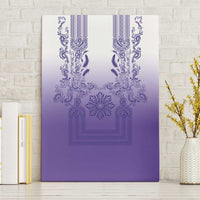 Philippines Barong Style Canvas Wall Art with Polynesian Art and Leaf Motif Purple Color LT03 Without Frame Purple - Polynesian Pride