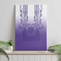 Philippines Barong Style Canvas Wall Art with Polynesian Art and Leaf Motif Purple Color LT03 - Polynesian Pride