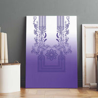 Philippines Barong Style Canvas Wall Art with Polynesian Art and Leaf Motif Purple Color LT03 - Polynesian Pride