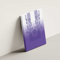 Philippines Barong Style Canvas Wall Art with Polynesian Art and Leaf Motif Purple Color LT03 - Polynesian Pride