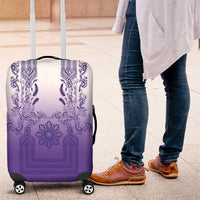 Philippines Barong Style Luggage Cover with Polynesian Art and Leaf Motif Purple Color LT03 Purple - Polynesian Pride
