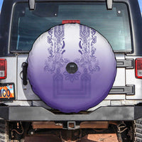Philippines Barong Style Spare Tire Cover with Polynesian Art and Leaf Motif Purple Color LT03 Purple - Polynesian Pride