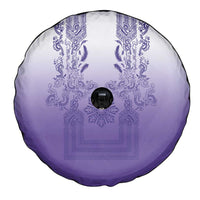 Philippines Barong Style Spare Tire Cover with Polynesian Art and Leaf Motif Purple Color LT03 - Polynesian Pride