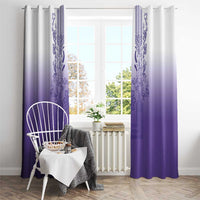 Philippines Barong Style Window Curtain with Polynesian Art and Leaf Motif Purple Color LT03 - Polynesian Pride