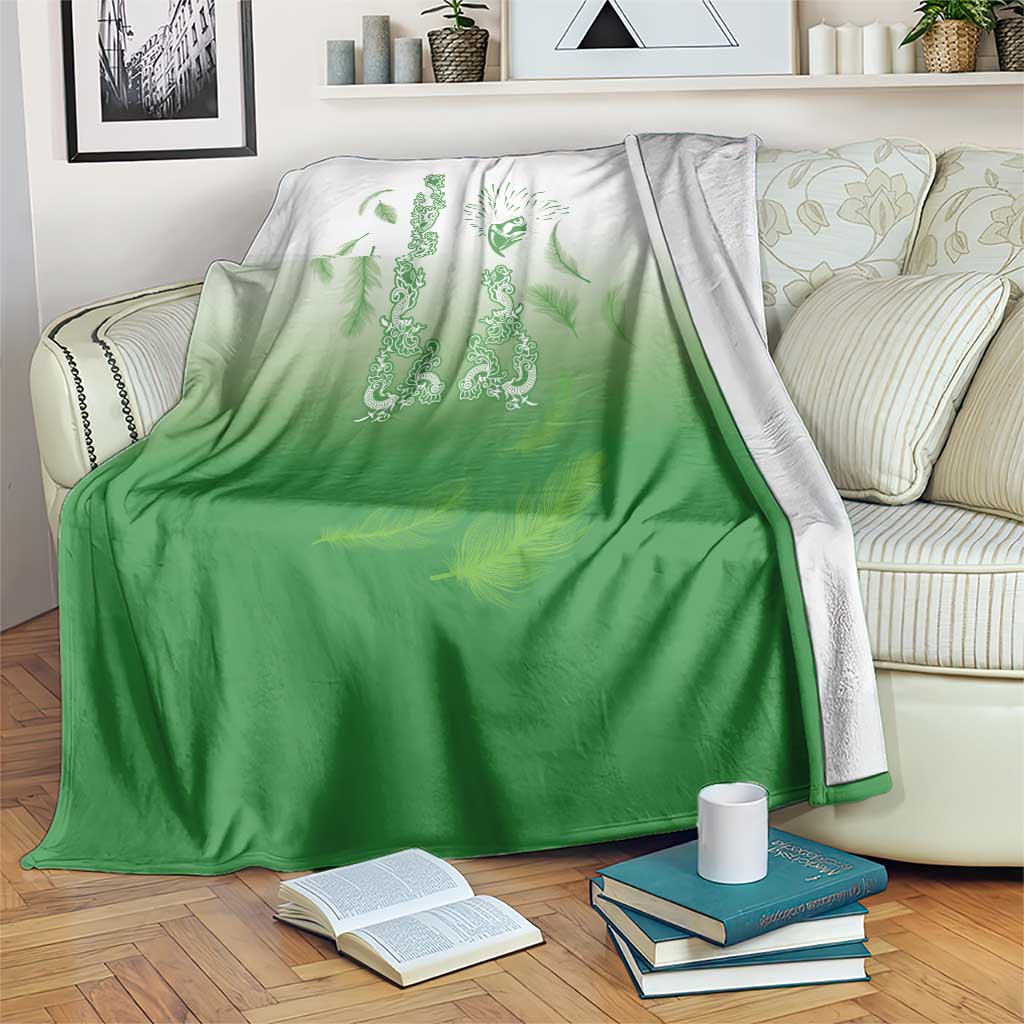 Philippines National Costume Style Blanket Barong Tagalog and Eagle Feather Green Color