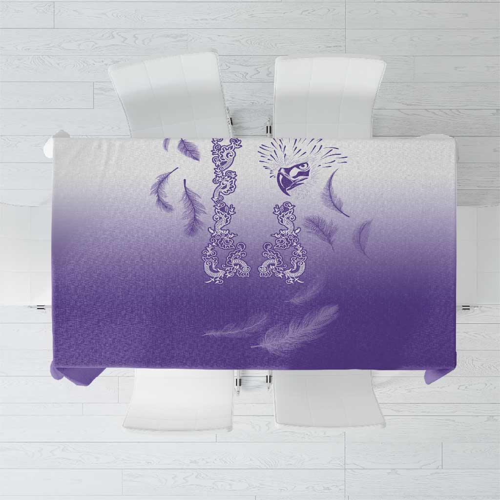 Philippines National Costume Style Tablecloth Barong Tagalog and Eagle Feather Purple Color LT03 Purple - Polynesian Pride