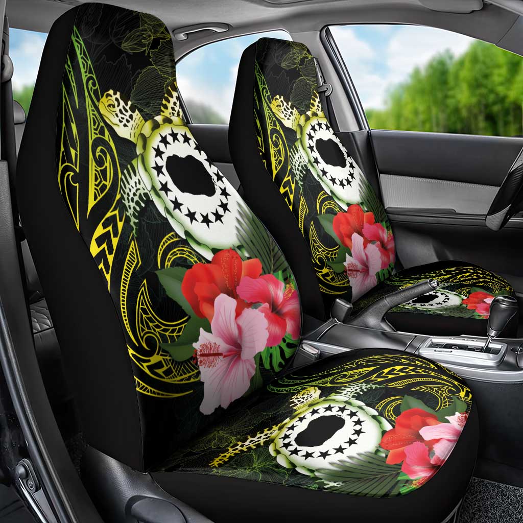 Kia Orana Cook Islands Car Seat Cover Turtle and Hibiscus Polynesian Pattern LT03 - Polynesian Pride