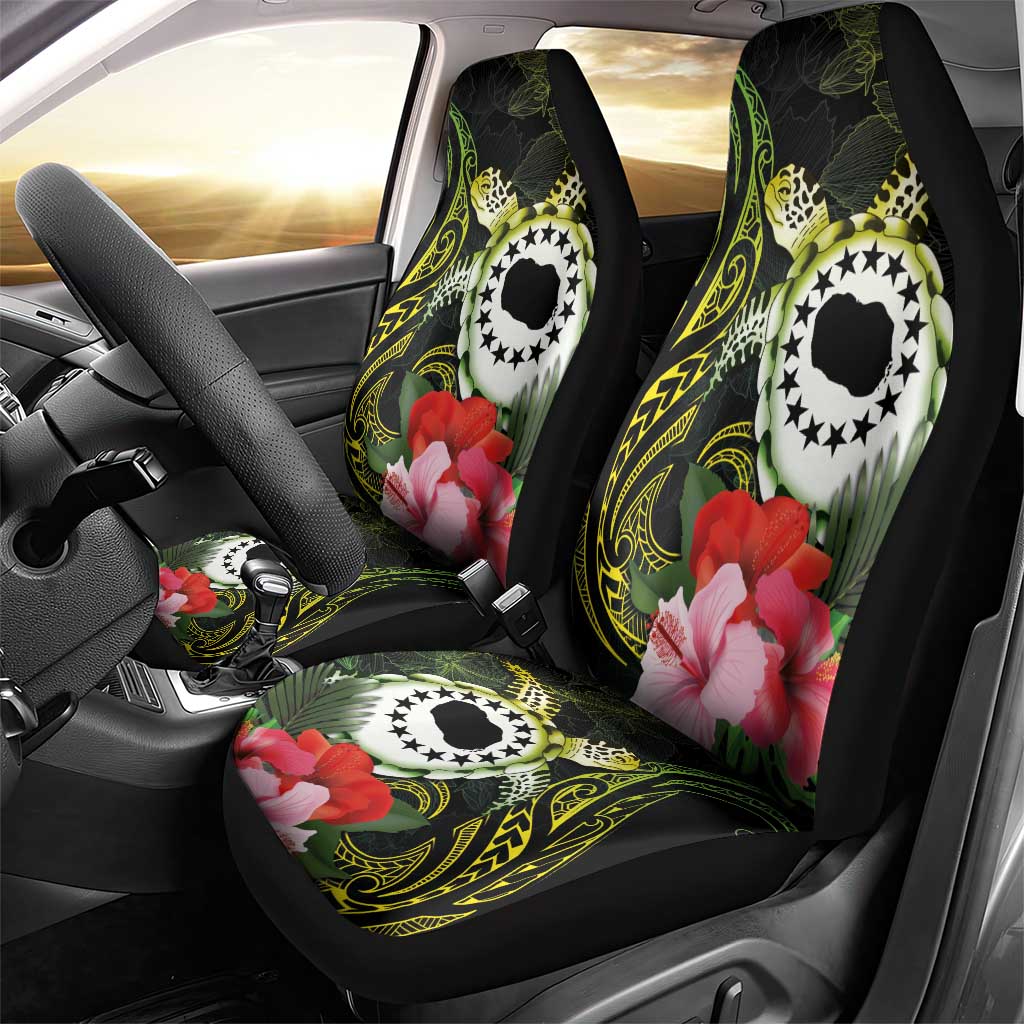 Kia Orana Cook Islands Car Seat Cover Turtle and Hibiscus Polynesian Pattern LT03 - Polynesian Pride