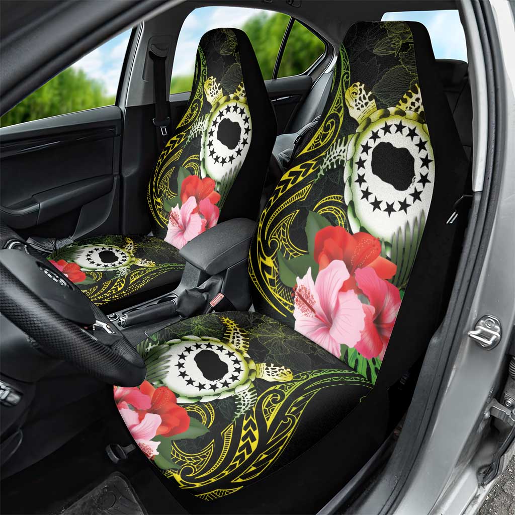 Kia Orana Cook Islands Car Seat Cover Turtle and Hibiscus Polynesian Pattern LT03 - Polynesian Pride