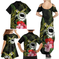 Kia Orana Cook Islands Family Matching Summer Maxi Dress and Hawaiian Shirt Turtle and Hibiscus Polynesian Pattern LT03 - Polynesian Pride