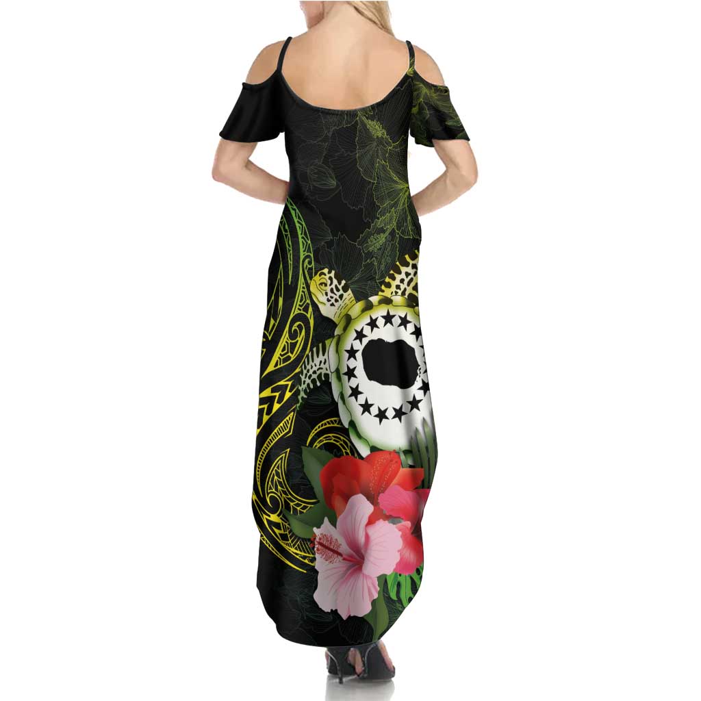 Kia Orana Cook Islands Family Matching Summer Maxi Dress and Hawaiian Shirt Turtle and Hibiscus Polynesian Pattern LT03 - Polynesian Pride