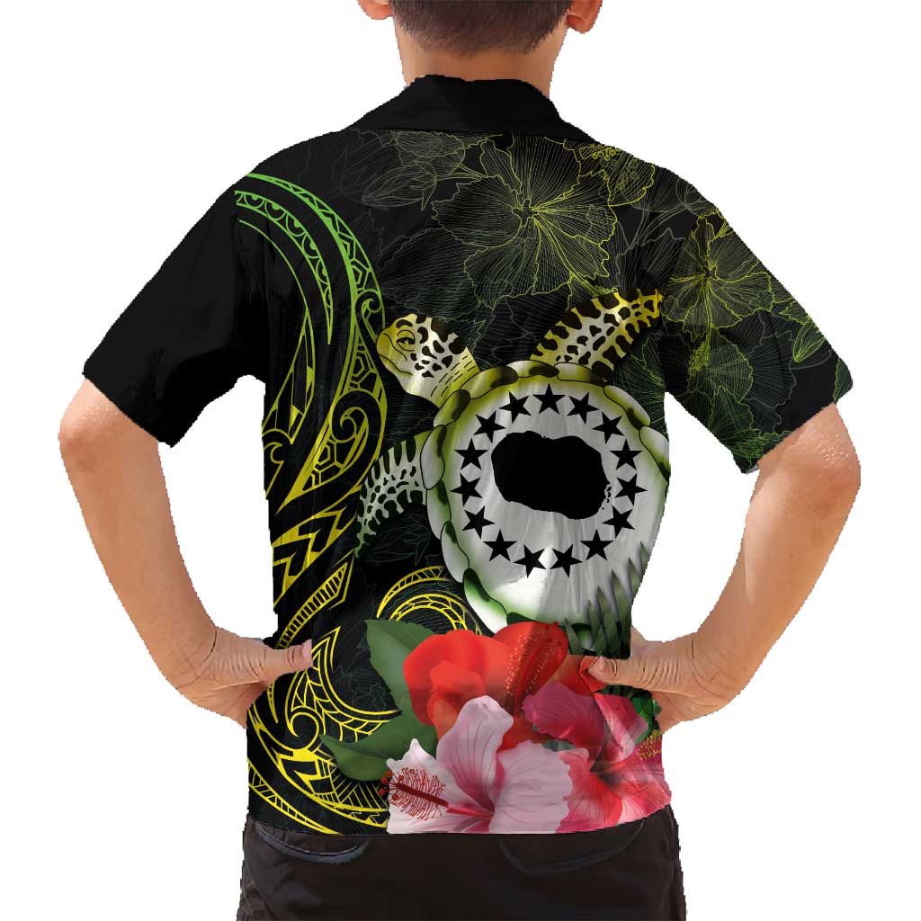 Kia Orana Cook Islands Family Matching Tank Maxi Dress and Hawaiian Shirt Turtle and Hibiscus Polynesian Pattern LT03 - Polynesian Pride