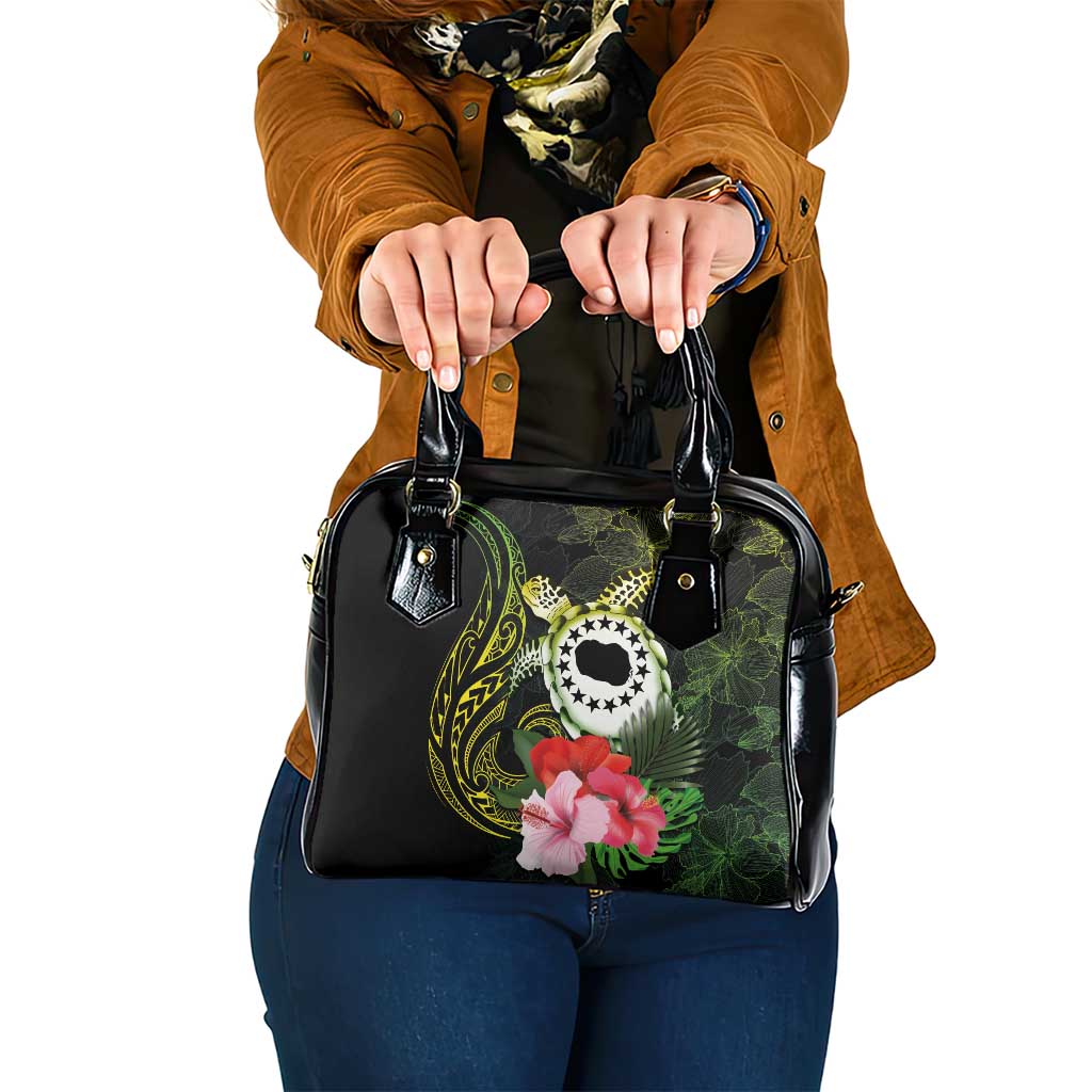 Kia Orana Cook Islands Shoulder Handbag Turtle and Hibiscus Polynesian Pattern LT03 One Size Yellow - Polynesian Pride