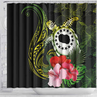 Kia Orana Cook Islands Shower Curtain Turtle and Hibiscus Polynesian Pattern LT03 - Polynesian Pride