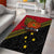 Papua new Guinea Goroka Show Area Rug Bird-of-paradise and Melanesian Tattoo Pattern