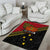 Papua new Guinea Goroka Show Area Rug Bird-of-paradise and Melanesian Tattoo Pattern