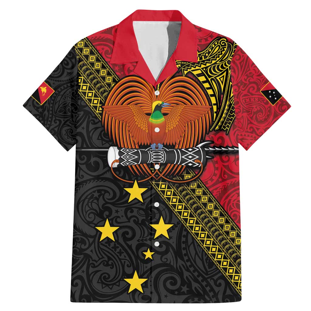 Papua new Guinea Goroka Show Family Matching Mermaid Dress and Hawaiian Shirt Bird-of-paradise and Melanesian Tattoo Pattern