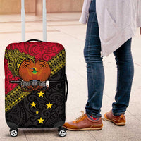 Papua new Guinea Goroka Show Luggage Cover Bird-of-paradise and Melanesian Tattoo Pattern