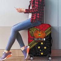 Papua new Guinea Goroka Show Luggage Cover Bird-of-paradise and Melanesian Tattoo Pattern