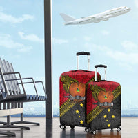Papua new Guinea Goroka Show Luggage Cover Bird-of-paradise and Melanesian Tattoo Pattern