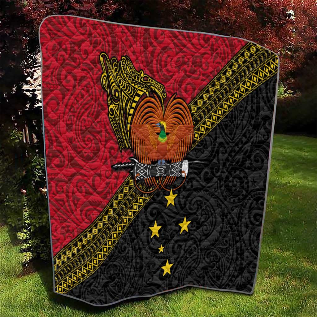 Papua New Guinea Goroka Show Quilt Bird-of-paradise and Melanesian Tattoo Pattern LT03 - Polynesian Pride