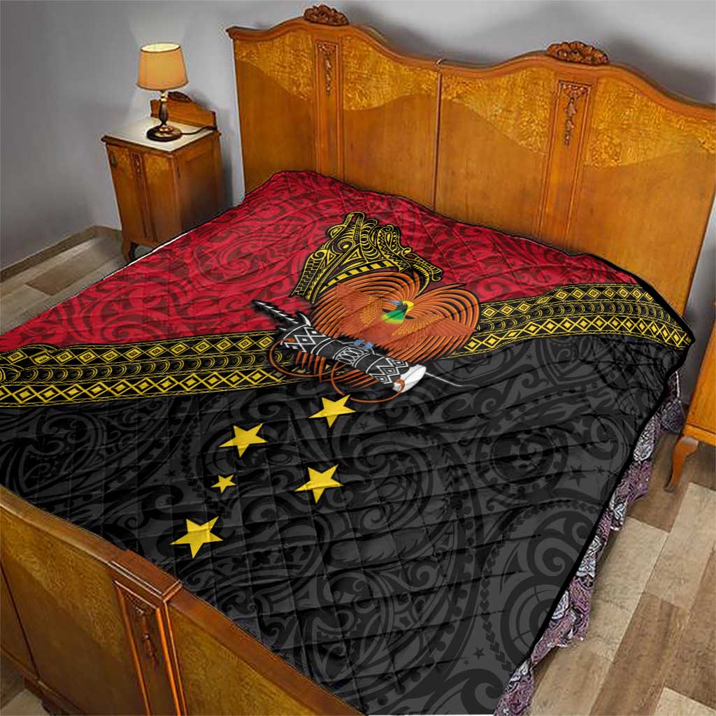 Papua New Guinea Goroka Show Quilt Bird-of-paradise and Melanesian Tattoo Pattern LT03 - Polynesian Pride