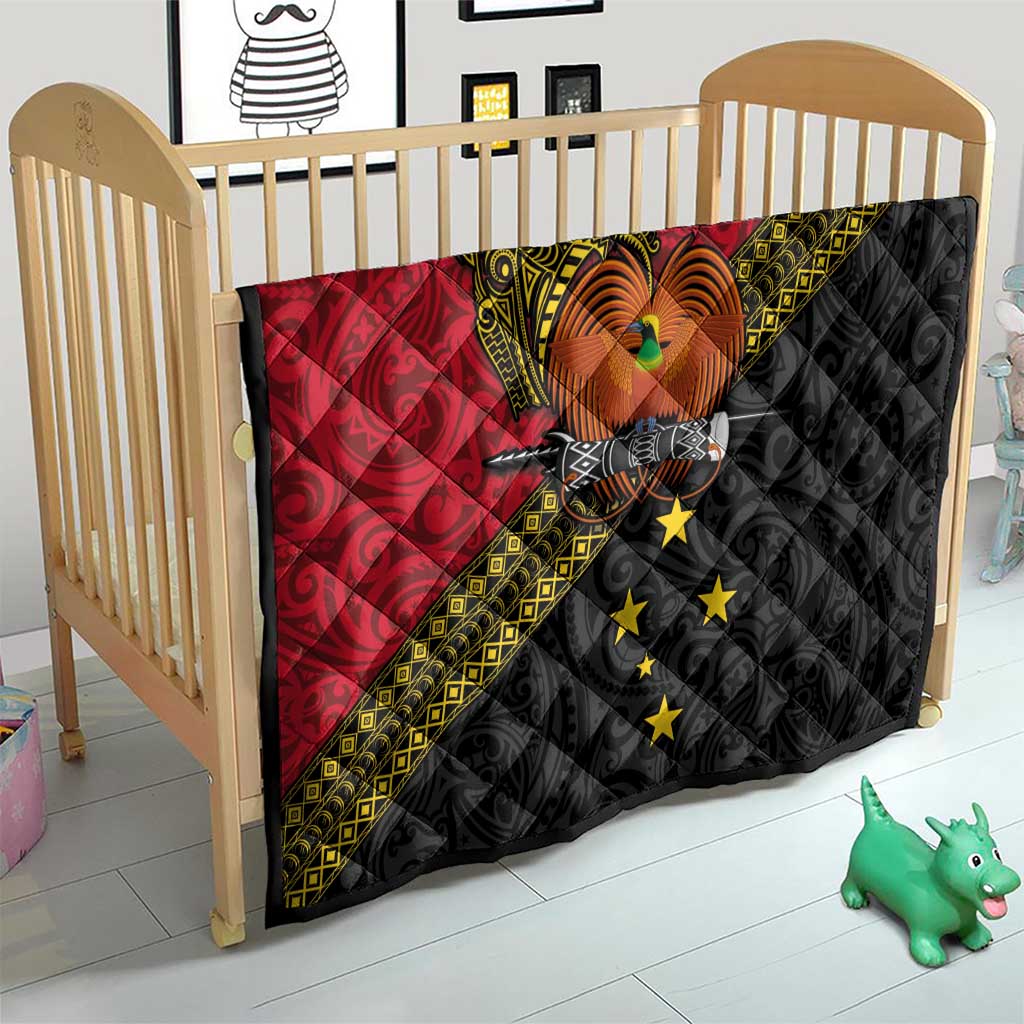 Papua New Guinea Goroka Show Quilt Bird-of-paradise and Melanesian Tattoo Pattern LT03 - Polynesian Pride