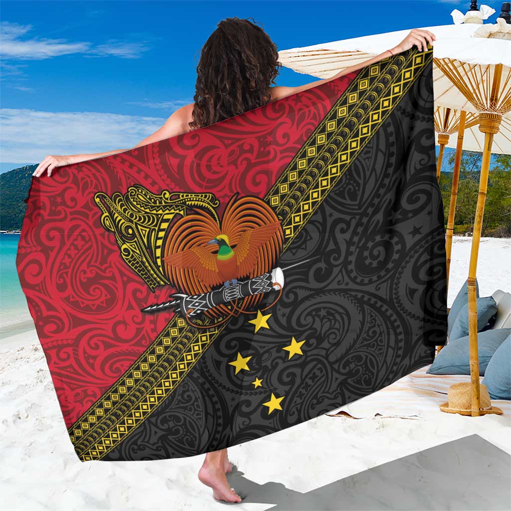Papua new Guinea Goroka Show Sarong Bird-of-paradise and Melanesian Tattoo Pattern