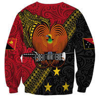 Papua new Guinea Goroka Show Sweatshirt Bird-of-paradise and Melanesian Tattoo Pattern