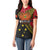 Papua new Guinea Goroka Show Women Polo Shirt Bird-of-paradise and Melanesian Tattoo Pattern