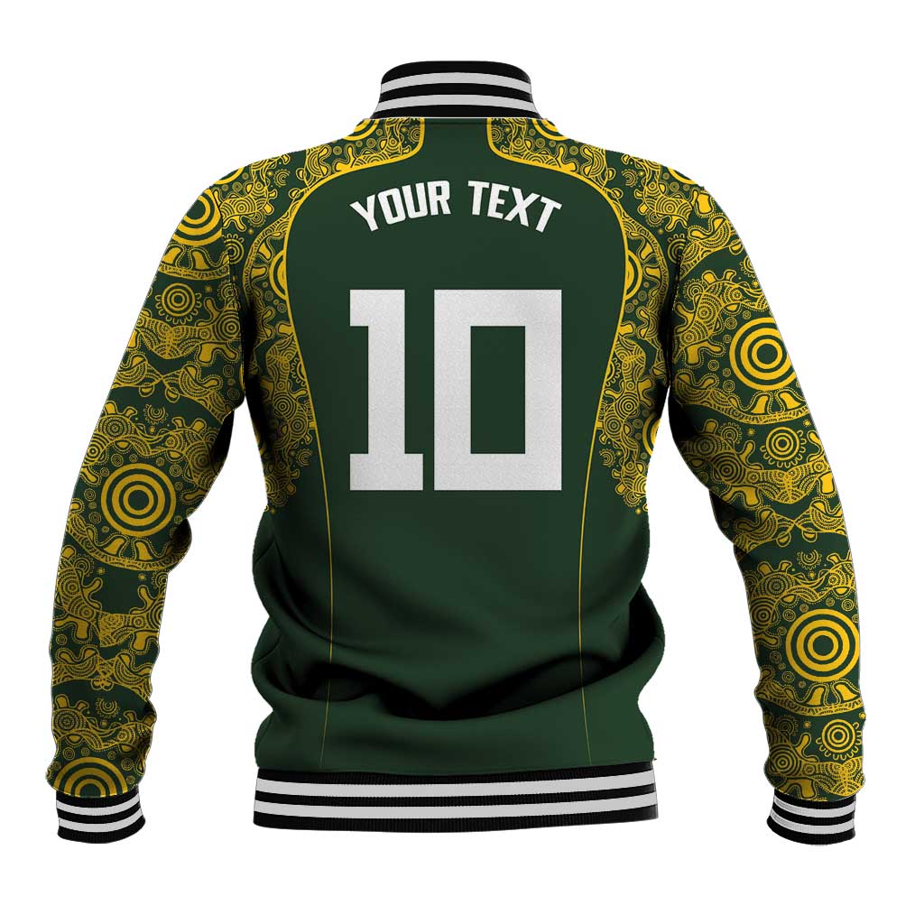 Australia Rugby Custom Baseball Jacket Aboriginal Art Sporty Style - Polynesian Pride