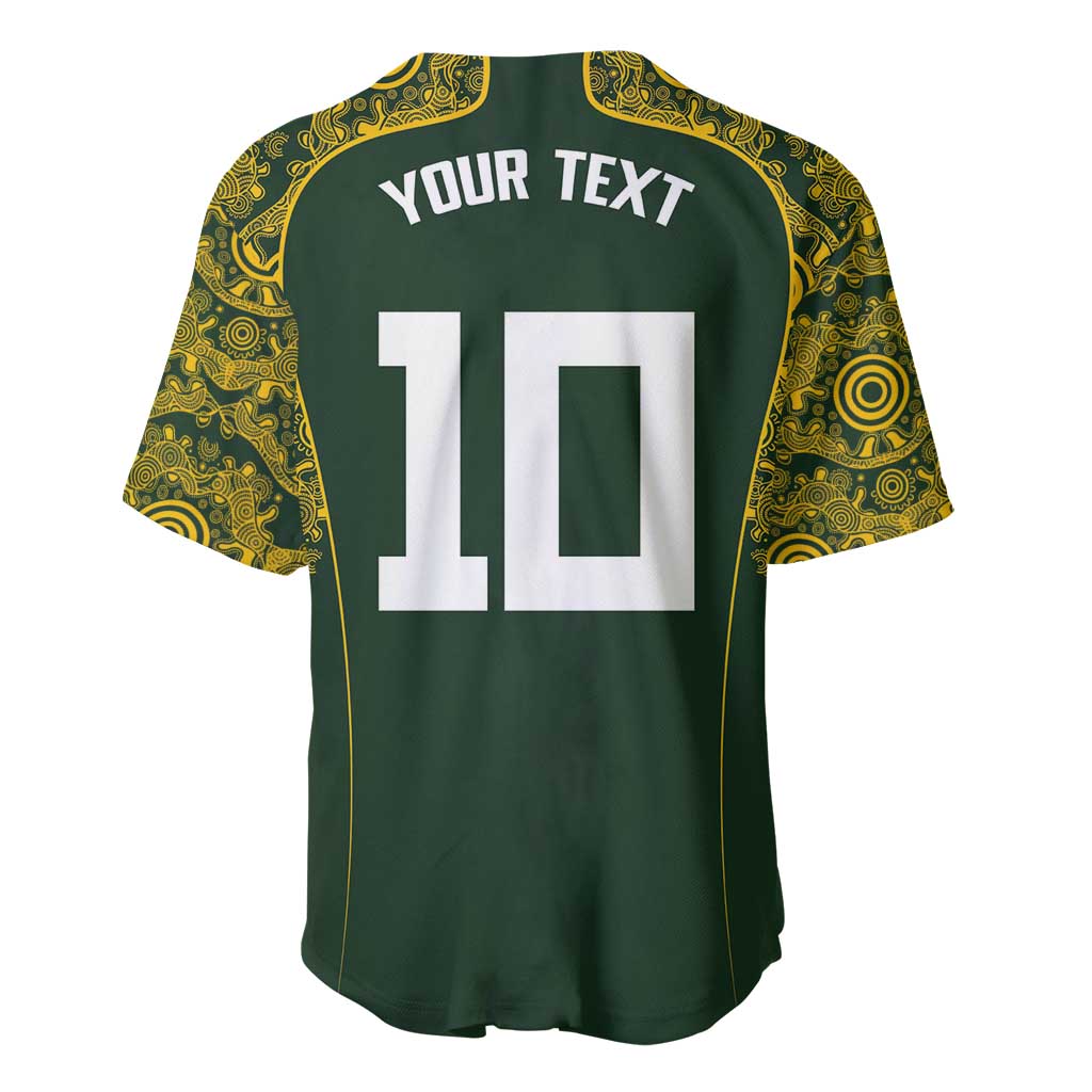 Australia Rugby Custom Baseball Jersey Aboriginal Art Sporty Style - Polynesian Pride