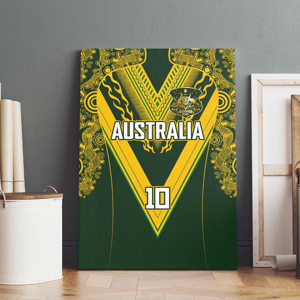 Australia Rugby Custom Canvas Wall Art Aboriginal Art Sporty Style - Polynesian Pride