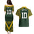 Australia Rugby Custom Couples Matching Puletasi and Hawaiian Shirt Aboriginal Art Sporty Style - Polynesian Pride