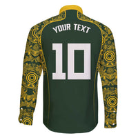 Australia Rugby Custom Family Matching Mermaid Dress and Hawaiian Shirt Aboriginal Art Sporty Style - Polynesian Pride