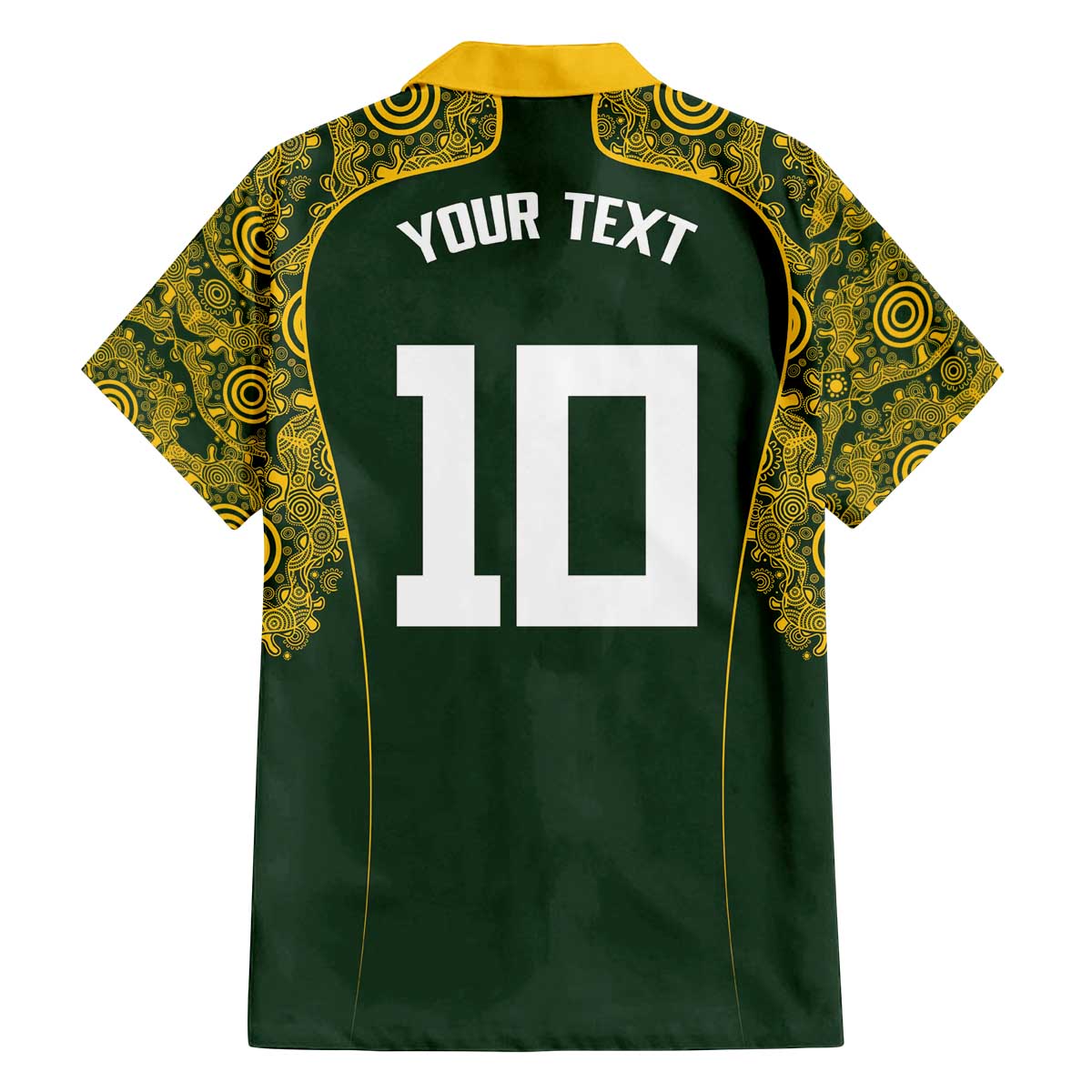 Australia Rugby Custom Family Matching Off The Shoulder Long Sleeve Dress and Hawaiian Shirt Aboriginal Art Sporty Style - Polynesian Pride