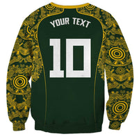 Australia Rugby Custom Sweatshirt Aboriginal Art Sporty Style - Polynesian Pride