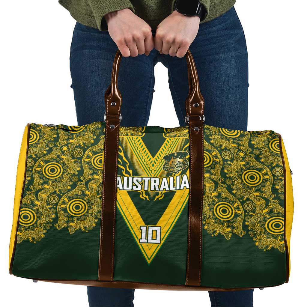 Australia Rugby Custom Travel Bag Aboriginal Art Sporty Style - Polynesian Pride