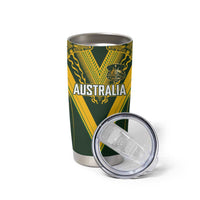 Australia Rugby Custom Tumbler Cup Aboriginal Art Sporty Style - Polynesian Pride