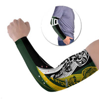 Aotearoa Australia Rugby Custom Arm Sleeves Maori and Aboriginal Art Sporty Style - Polynesian Pride