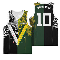 Aotearoa Australia Rugby Custom Basketball Jersey Maori and Aboriginal Art Sporty Style - Polynesian Pride
