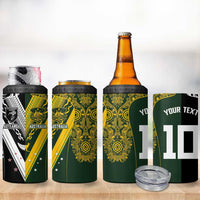 Aotearoa Australia Rugby Custom 4 in 1 Can Cooler Tumbler Maori and Aboriginal Art Sporty Style - Polynesian Pride