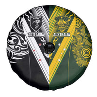 Aotearoa Australia Rugby Spare Tire Cover Maori and Aboriginal Art Sporty Style - Polynesian Pride