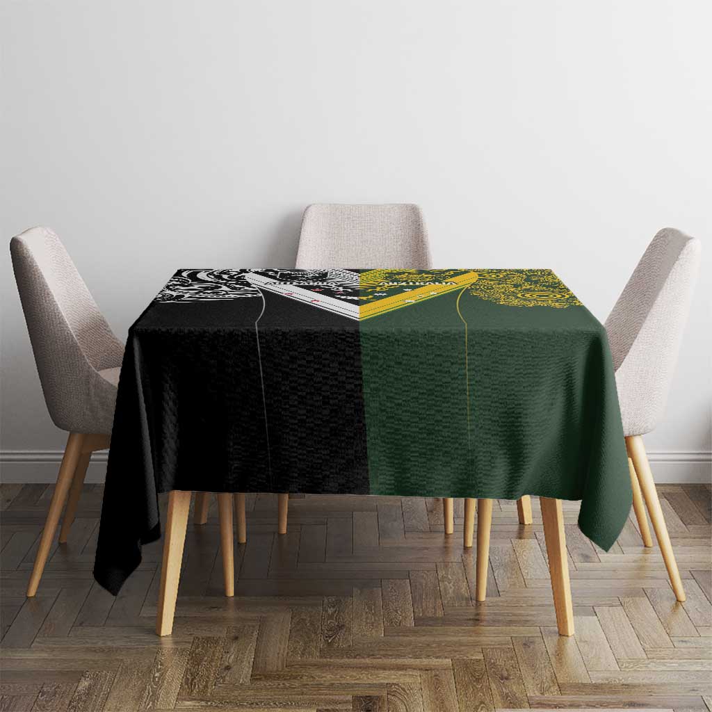 Aotearoa Australia Rugby Tablecloth Maori and Aboriginal Art Sporty Style - Polynesian Pride