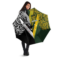 Aotearoa Australia Rugby Umbrella Maori and Aboriginal Art Sporty Style - Polynesian Pride