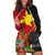 Custom Papua New Guinea Hoodie Dress Birds Of Paradise Mix Tropical Flower Polynesian Pattern LT03 Red - Polynesian Pride