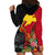 Custom Papua New Guinea Hoodie Dress Birds Of Paradise Mix Tropical Flower Polynesian Pattern LT03 - Polynesian Pride