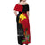 Custom Papua New Guinea Off Shoulder Maxi Dress Birds Of Paradise Mix Tropical Flower Polynesian Pattern LT03 - Polynesian Pride